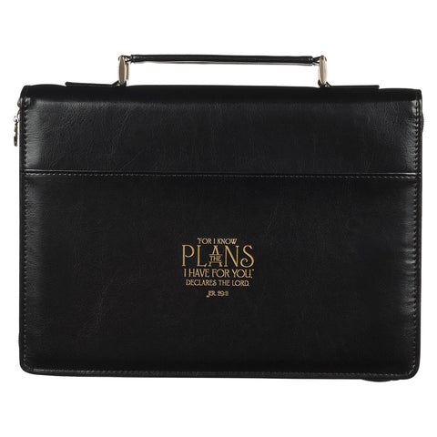 Hope and a Future Botanical Midnight Faux Leather Fashion Bible Cover - Jeremiah 29:11