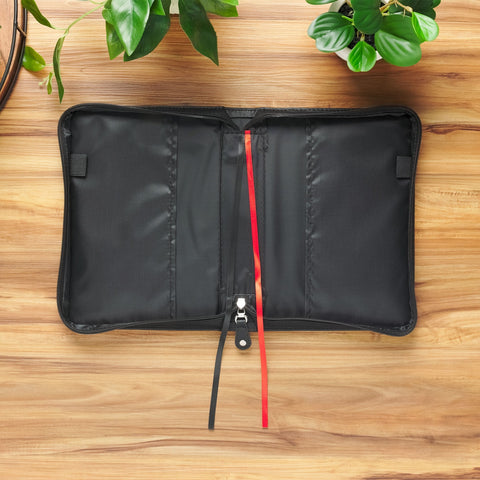 Be Strong in the Lord Black and Gray Lion Faux Leather Classic Bible Cover - Ephesians 6:10