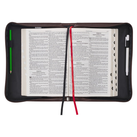 Names of Jesus Walnut Brown Faux Leather Classic Bible Cover - Isaiah 9:6