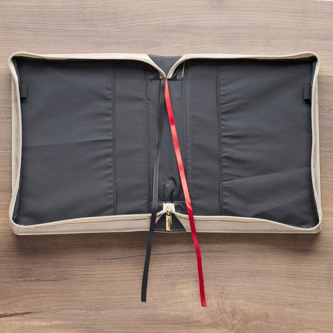 Everything Beautiful Taupe Faux Leather Bible Cover - Ecclesiastes 3:11