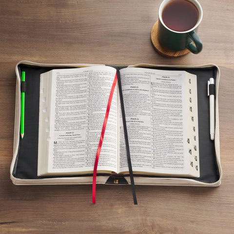 Everything Beautiful Taupe Faux Leather Bible Cover - Ecclesiastes 3:11