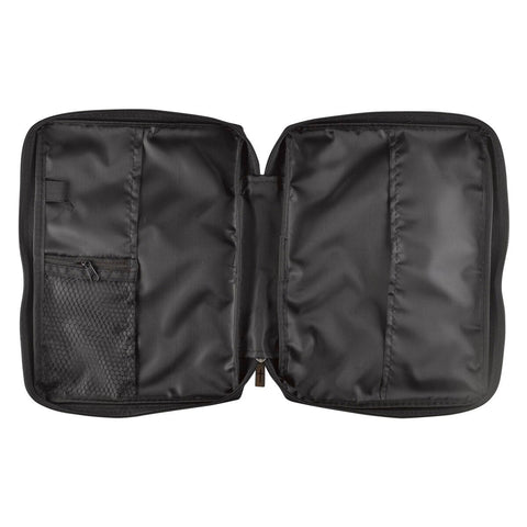 Polyester with Fish Badge in Black Bible Cover