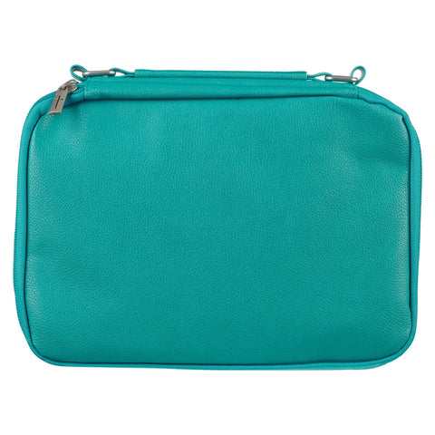 Two-Fold Turquoise Faux Leather Organizer Bible Cover