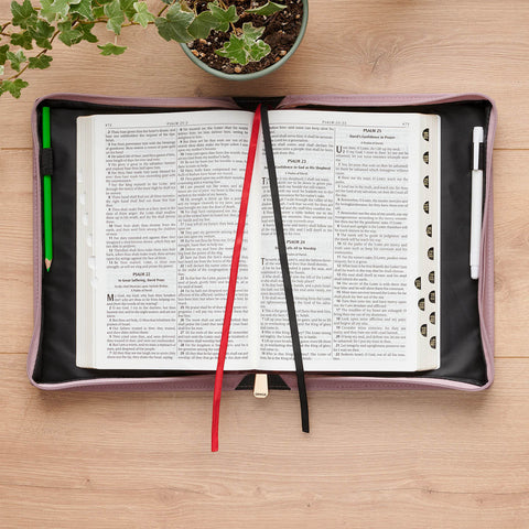 Always Be Joyful Dusty Mauve Faux Leather Fashion Bible Cover - 1 Thessalonians 5:16