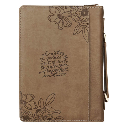 Thoughts I Think Towards You Pink Floral Bible Cover Jer29:11