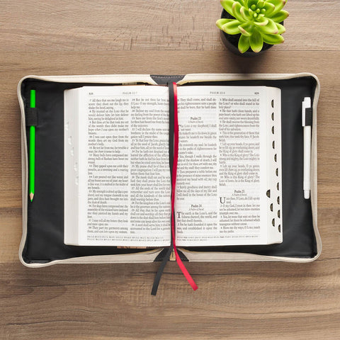 Trust in the Lord Taupe Faux Leather Fashion Bible Cover - Proverbs 3:5