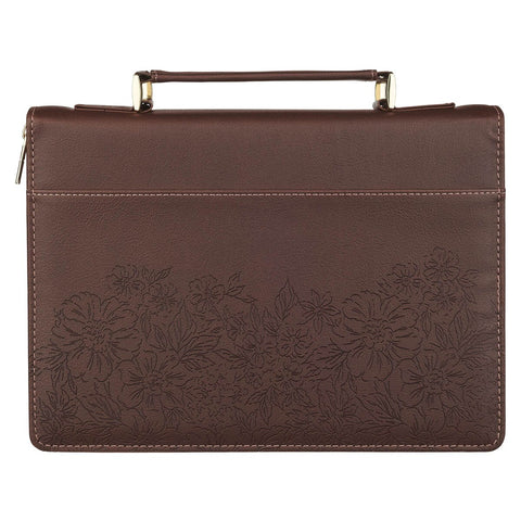 Plans to Prosper Pink and Brown Faux Leather Fashion Bible Cover - Jeremiah 29:11