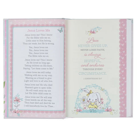 Blush Pink Hardcover NLT Keepsake Bible for Girls