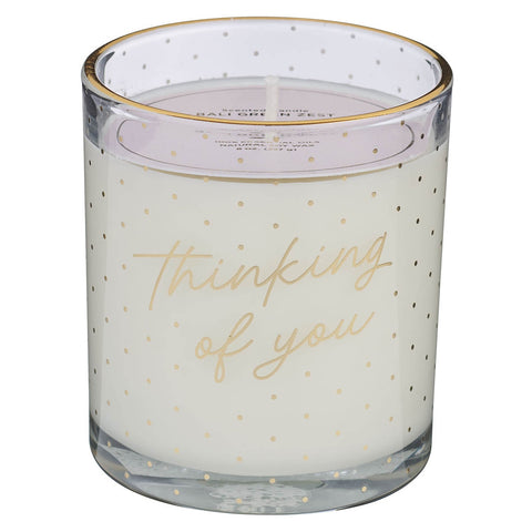 Thinking of You Bali Green Zest Scented Candle in a Glass Jar