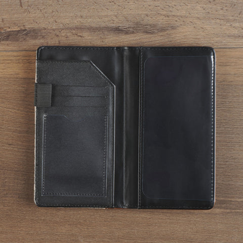 Amazing Grace Natural Canvas and Faux Leather Checkbook Wallet - 2 Corinthians 12:9