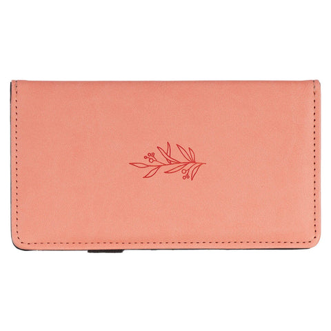Amazing Grace Rose Pink Faux Leather Checkbook Wallet