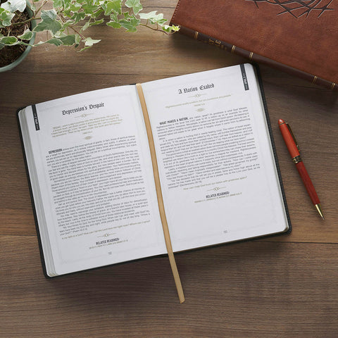 God's Daily Wisdom For Men Black Faux Leather Devotional