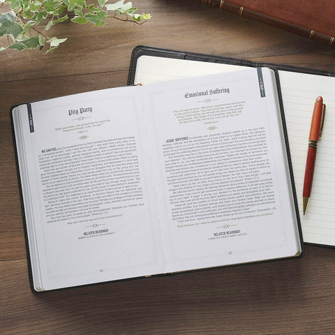 God's Daily Wisdom For Men Black Faux Leather Devotional