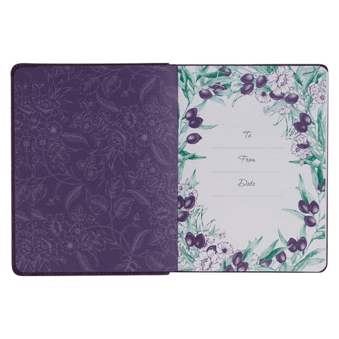 Finding Joy Purple Faux Leather Daily Devotional