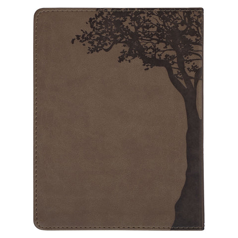 Rooted in Faith Brown Faux Leather Devotional