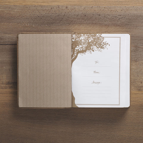 Rooted in Faith Brown Faux Leather Devotional