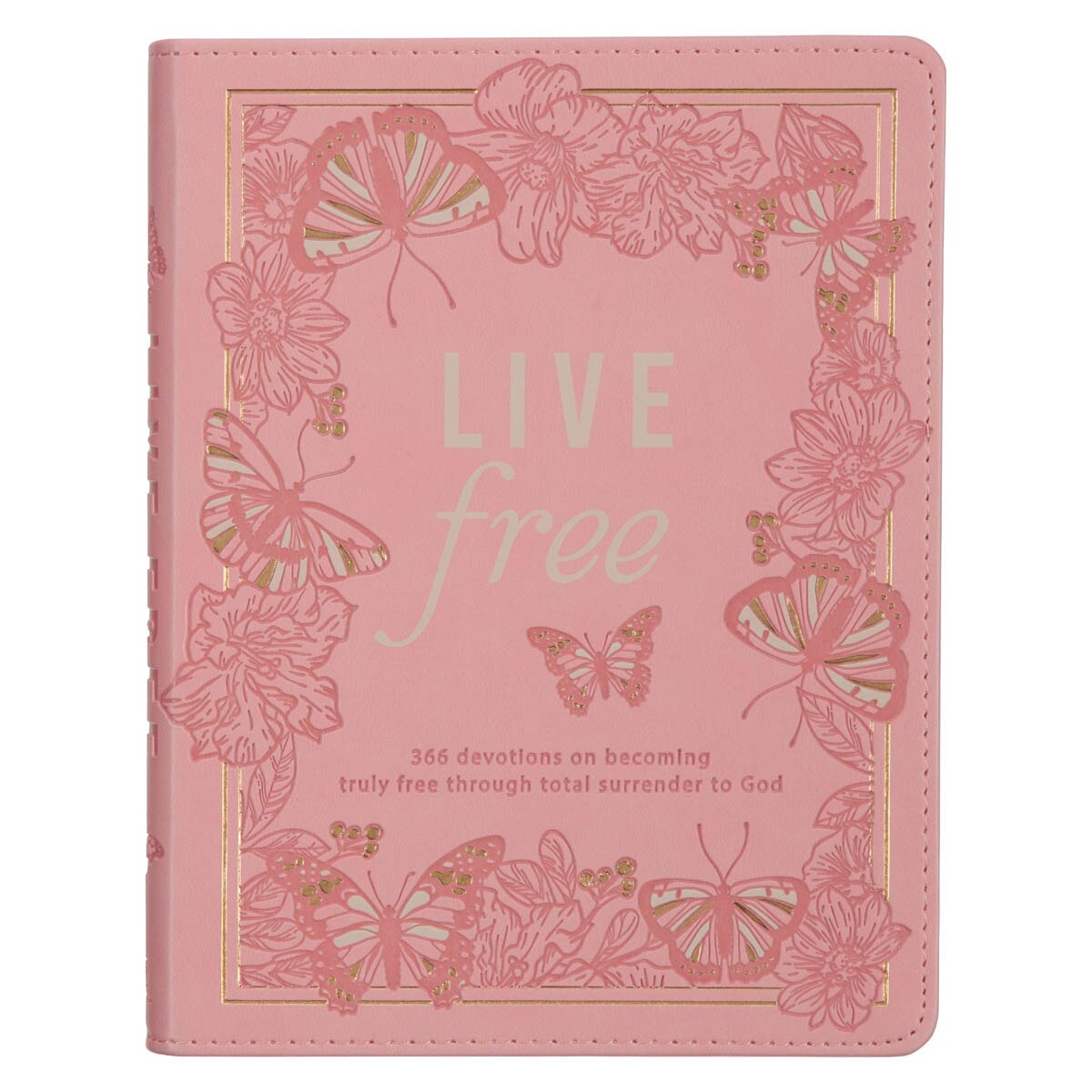 Live Free Pink Faux Leather Devotional – Christian Art Gifts
