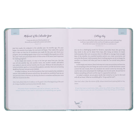 Daily Hope for the Empty Nest Dusty Teal Faux Leather Devotional