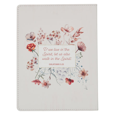 Walking in the Spirit Blush Pink Faux Leather Devotional
