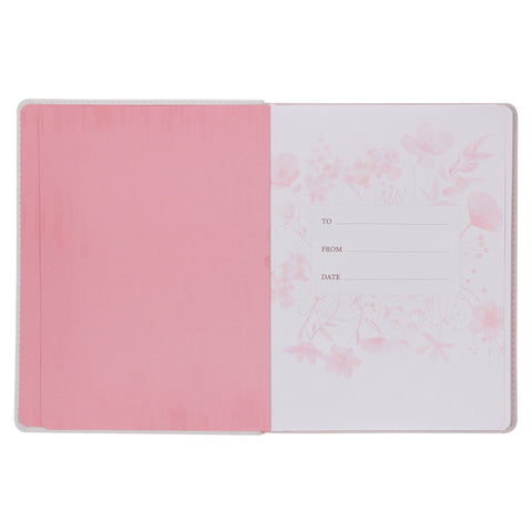 Walking in the Spirit Blush Pink Faux Leather Devotional