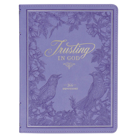 Trusting in God Lavender Faux Leather Devotional