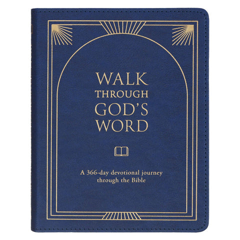 Walk Through God’s Word Navy Faux Leather Devotional