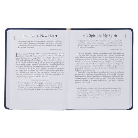 Walk Through God’s Word Navy Faux Leather Devotional