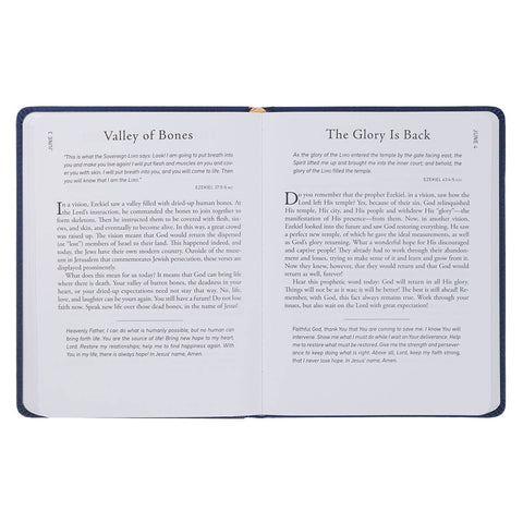 Walk Through God’s Word Navy Faux Leather Devotional
