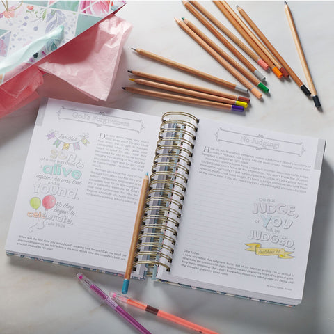 The Illustrated Words of Jesus for Women Wirebound Coloring Devotional