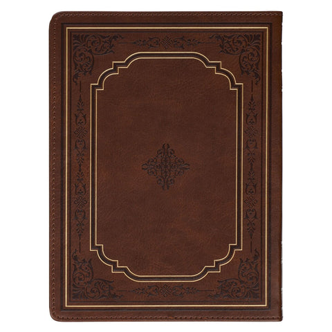 365 Days through the Bible Chestnut Brown Faux Leather Daily Devotional