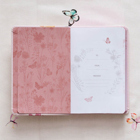 He Restores My Soul Pink Faux Leather Daily Devotional for Women