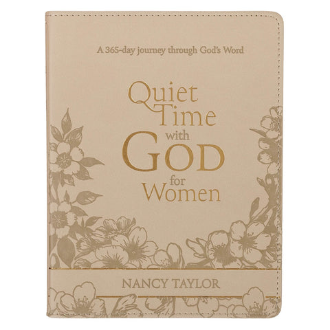 Quiet Time with God for Women Tan Faux Leather Devotional