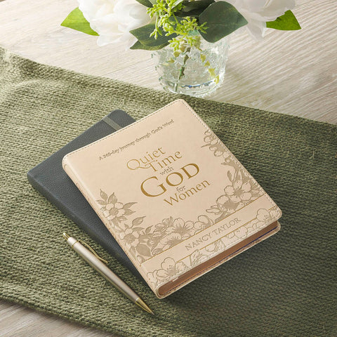 Quiet Time with God for Women Tan Faux Leather Devotional