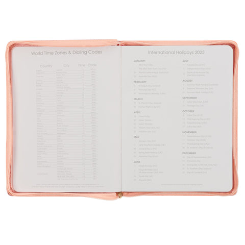 I Can Do Everything Pink Faux Leather 2025 Large 18-month Planner for Women - Philippians 4:13