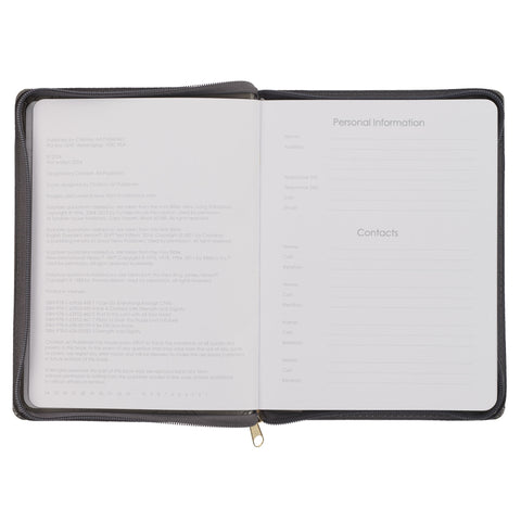 2025 Strength and Dignity Brown Faux Leather 18-Month Planner for Women  - Proverbs 31:25