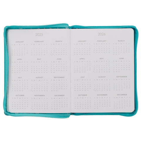 Trust in the Lord Teal Faux Leather 2025 Large 18-month Planner for W