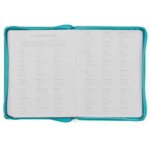 Trust in the Lord Teal Faux Leather 2025 Large 18-month Planner for W