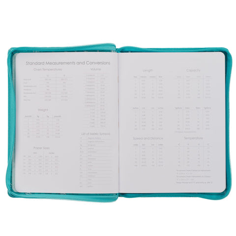 Trust in the Lord Teal Faux Leather 2025 Large 18-month Planner for W