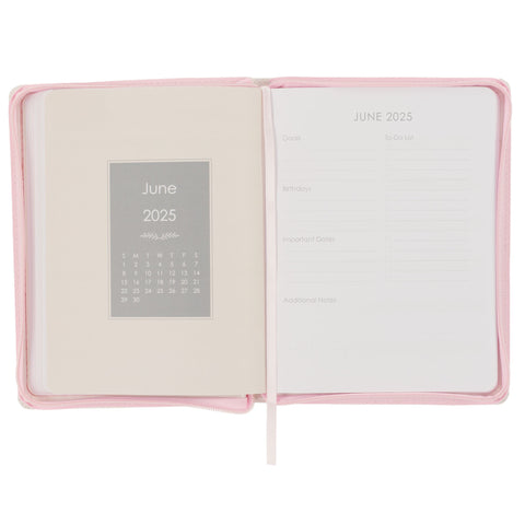 Hope and a Future Pink Faux Leather 2025 Large 18-month Planner for Women - Jeremiah 29:11