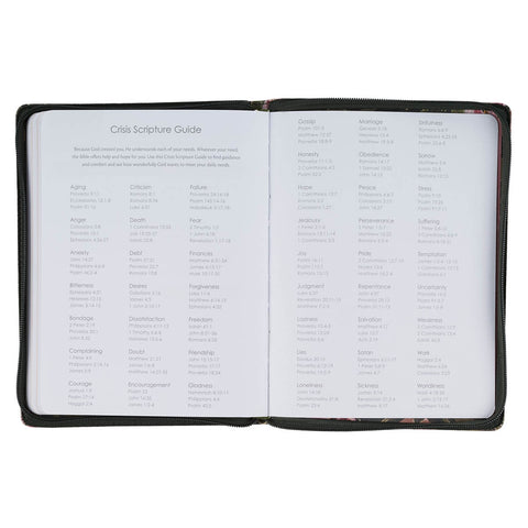 2027 Pray Without Ceasing Large Zippered Green Floral Faux Leather 18-Month Planner for Women- 1 Thessalonians 5:17