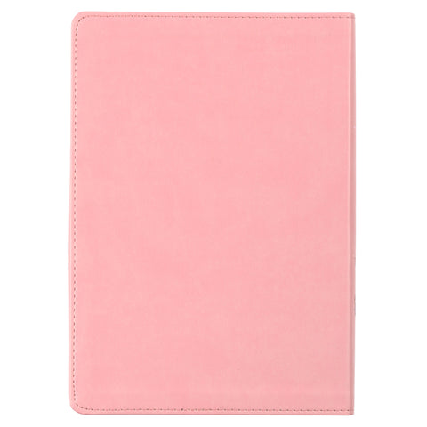 Sunrise Pink Floral Faux Leather NLT Everyday Devotional Bible for Women