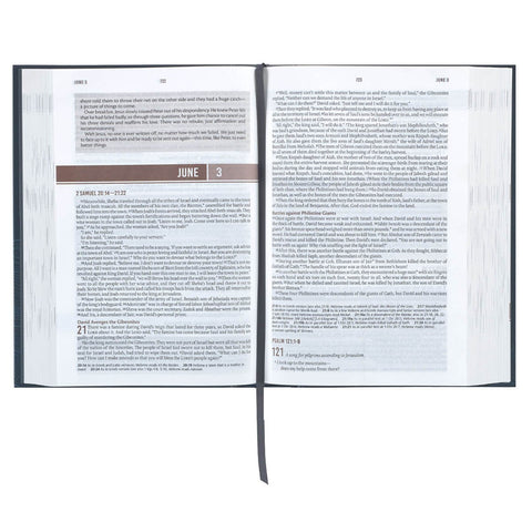 Navy Wave Hardcover NLT Everyday Devotional Bible for Men