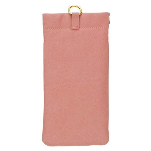 Amazing Grace Cream and Coral Floral Faux Leather Double Eyeglass Case