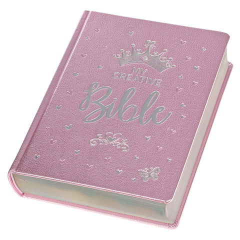 Metallic Pink Faux Leather My Creative Bible for Girls - an ESV Journaling Bible