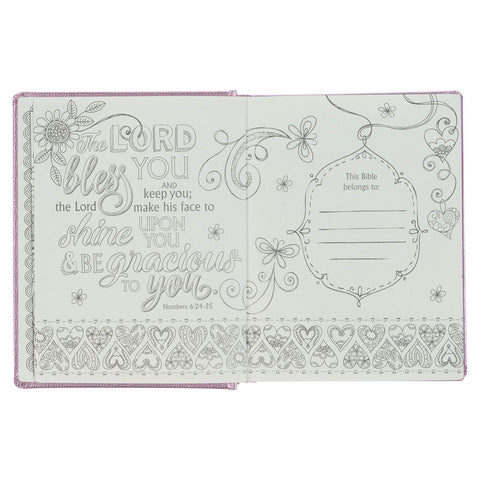 Metallic Pink Faux Leather My Creative Bible for Girls - an ESV Journaling Bible