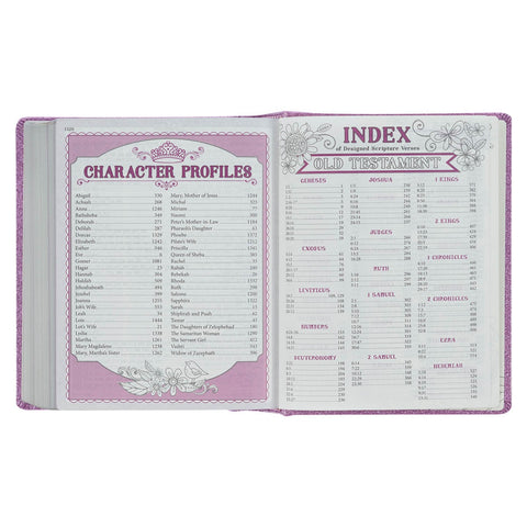 Purple Glitter My Creative Bible for Girls - an ESV Journaling Bible