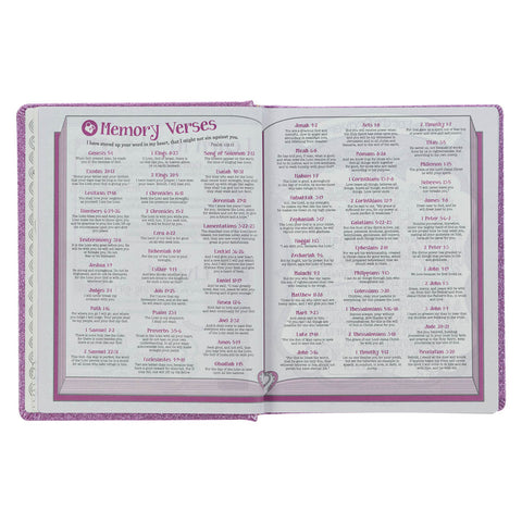 Purple Glitter My Creative Bible for Girls - an ESV Journaling Bible