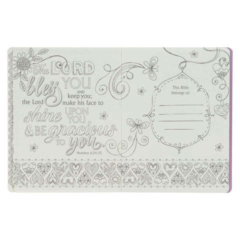 Pink Floral Heart Flexcover My Creative Bible for Girls - an ESV Journaling Bible