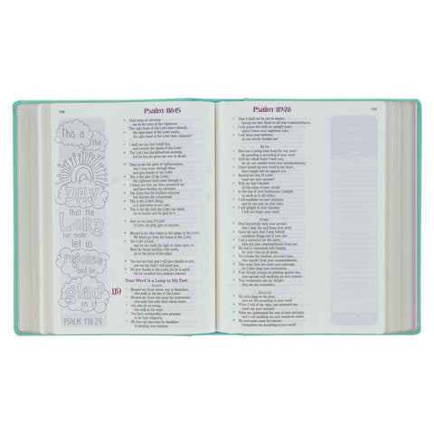 Teal Butterfly Hardcover My Creative Bible for Girls - an ESV Journaling Bible