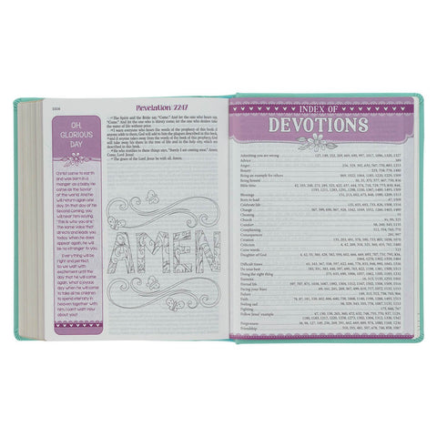 Teal Butterfly Hardcover My Creative Bible for Girls - an ESV Journaling Bible